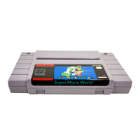 Super Mario World Super Nintendo Very Good Loose - Authentic Cartridge Label Shown