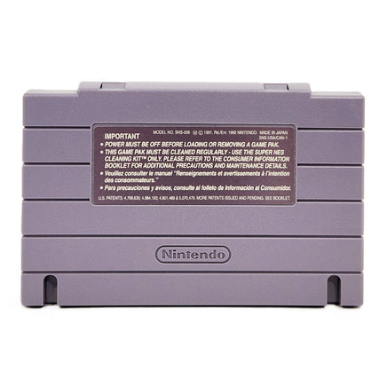 Super Metroid Players Choice Super Nintendo Good Loose - Cartridge Back View