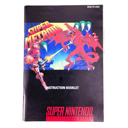 Super Metroid Super Nintendo Very Good - Instruction Manual