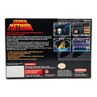 Super Metroid Super Nintendo SNES Very Good CIB - Authentic Retail Game Box Back of box view