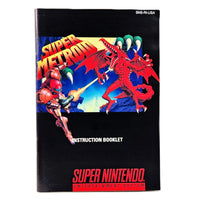 Super Metroid Super Nintendo SNES Very Good CIB - Authentic Retail Game Instruction Manual Front
