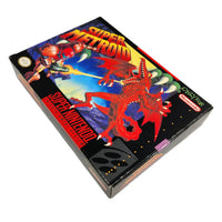 Super Metroid Super Nintendo SNES Very Good CIB - Authentic Retail Game Box Front View Top Angled