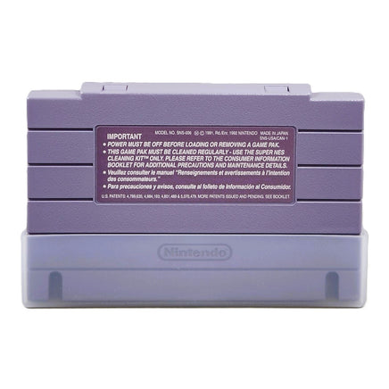 Super Metroid Super Nintendo Very Good - Back Of Cartridge Label View