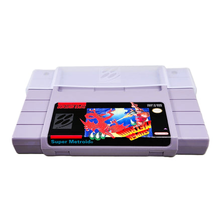 Super Metroid Super Nintendo Very Good - Top Spine Label View of Cartridge