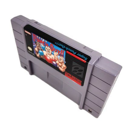 Super Punch Out Super Nintendo Very Good Loose - Official game cartridge spine label with game title and front artwork shown