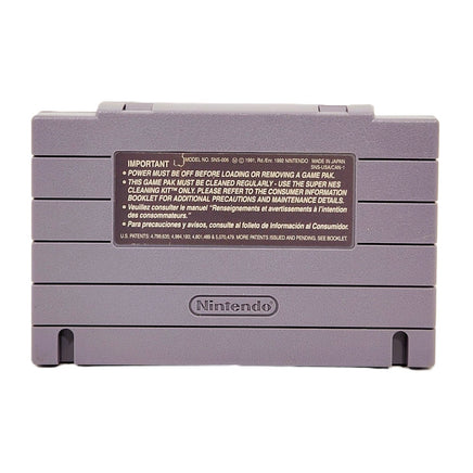Super Punch Out Super Nintendo Very Good Loose - Back Label Of Cartridge