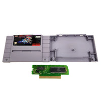 Super R-Type Super Nintendo Very Good CIB - View of open cartridge showing genuine circuit board