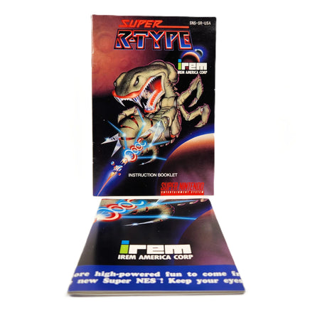 Super R-Type Super Nintendo Very Good CIB - Front view of instruction manual and poster