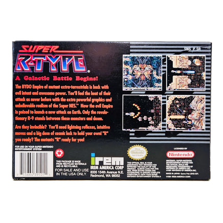 Super R-Type Super Nintendo Very Good CIB - Complete In Box Reverse View