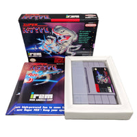 Super R-Type Super Nintendo Very Good CIB - Complete Original Retail Box with Manual, Poster and Cartridge Shown
