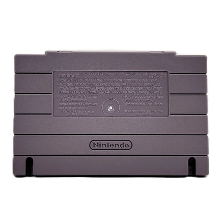 Battle Clash Super Nintendo Brand New - Back label view of authentic SNES game cartridge