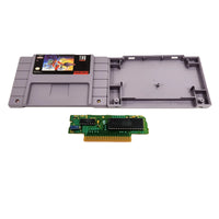 Battle Clash Super Nintendo Brand New - Open game cartridge with authentic circuit board shown