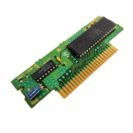 Battle Clash Super Nintendo Brand New - View of genuine Nintendo circuit board showing cart pins