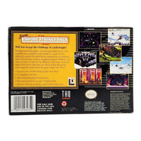 Battle Clash Super Nintendo Brand New - Back view of authentic retail release game box