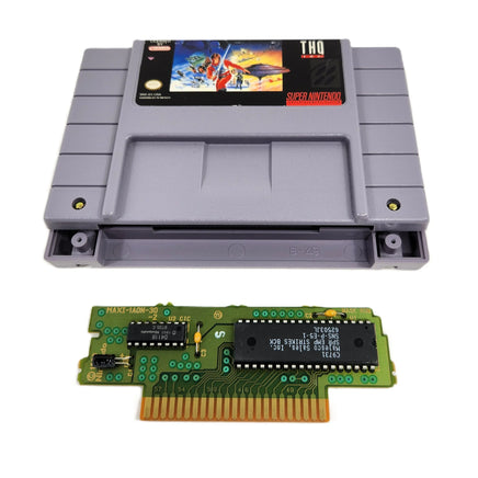 Super Star Wars The Empire Strikes Back Super Nintendo Very Good Loose - Official cartridge shell with authentic game circuit board shown