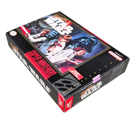 Super Star Wars Super Nintendo Very Good CIB - Authentic Retail Game Packaging Bottom Right Corner Shown