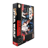 Super Star Wars Super Nintendo Very Good CIB - Bottom spine and front view of official retail game box