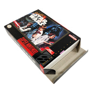 Super Star Wars Super Nintendo Very Good CIB - Retail game box shown with box flaps open displaying inside contents