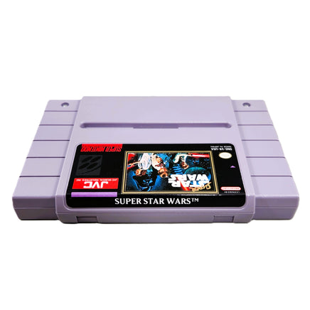 Super Star Wars Super Nintendo Very Good - Authentic Game Cartridge Top Spine Label Shown