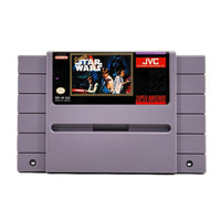 Super Star Wars Super Nintendo Very Good CIB - Front view of authentic game cartridge showing label artwork