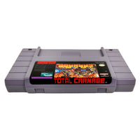 Total Carnage Super Nintendo Good Loose - Label Of Official Game Cartridge