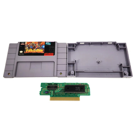 Total Carnage Super Nintendo Very Good CIB - Open game cart showing authentic game circuit board