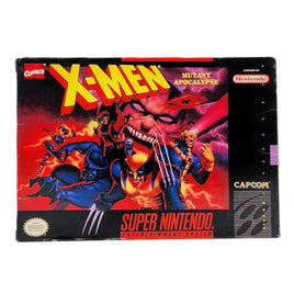X-Men Mutant Apocalypse Super Nintendo Very Good CIB - Official Game Box Front Artwork Shown