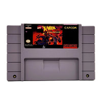 X-Men Mutant Apocalypse Super Nintendo Very Good CIB - Front label view of genuine game cartridge