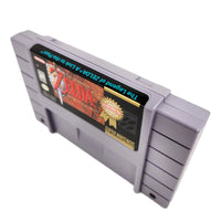 The Legend Of Zelda A Link To The Past Players Choice Super Nintendo Very Good CIB - Front angle view of genuine game cart