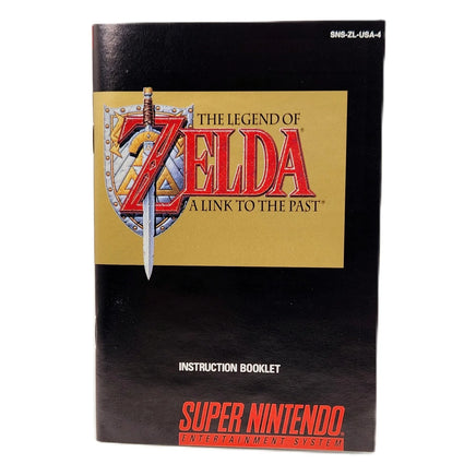 The Legend Of Zelda A Link To The Past Players Choice Super Nintendo Very Good CIB - Front view of instruction manual