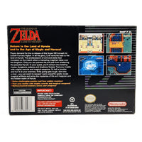 The Legend Of Zelda A Link To The Past Players Choice Super Nintendo Very Good CIB - Back rear view of authentic retail game box