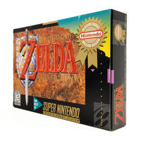 The Legend Of Zelda A Link To The Past Players Choice Super Nintendo Very Good CIB - Alternate front angle view of genuine retail game box