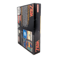 The Legend Of Zelda A Link To The Past Players Choice Super Nintendo Very Good CIB - Back angle view of authentic retail game box
