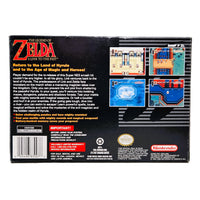The Legend Of Zelda A Link To The Past Players Choice Super Nintendo Very Good CIB - Back Of Game Box
