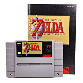 The Legend Of Zelda A Link To The Past Super Nintendo Very Good Loose - Front view of SNES Cartridge and Instruction Manual