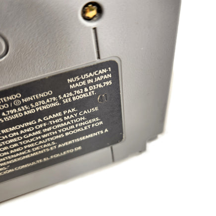 Zelda Ocarina Of Time Nintendo 64 Good Loose - Close up view of rear cartridge label showing number stamp