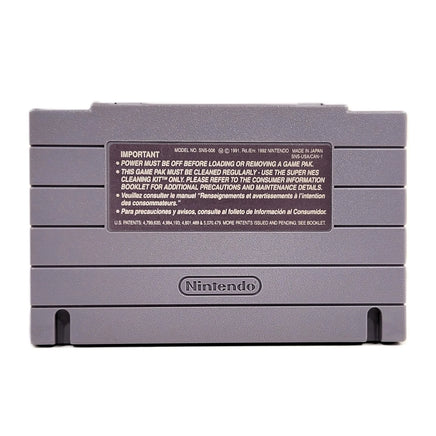 Zombies Ate My Neighbors Super Nintendo Very Good CIB - Rear view of official game cartridge showing label