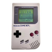 Nintendo Game Boy Console System Bundle with Tetris, & Light Magnifier, Very Good Loose - View showing Tetris playing on Portable Game Screen