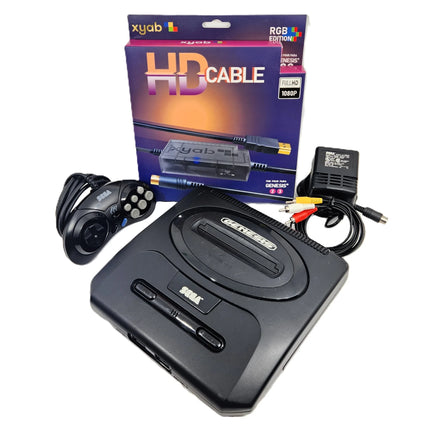 Sega Genesis Model 2 Console System Bundle Black HDMI 6-Button Controller Good Loose - View 1