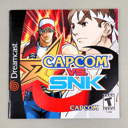 Capcom vs SNK - Dreamcast - Instruction manual front view, like new condition