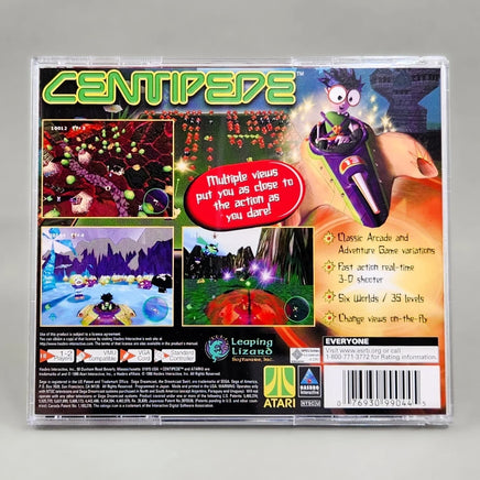 Centipede - Dreamcast - Back of jewel case with barcode area, very good condition