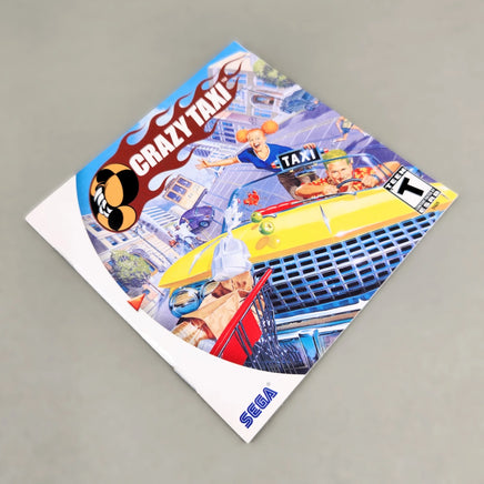 Crazy Taxi - Dreamcast - Close up of instruction manual front view, very good condition