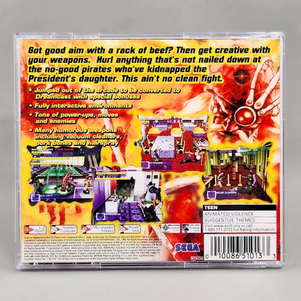 Dynamite Cop - Sega Dreamcast - Game details shown on back panel, like new condition