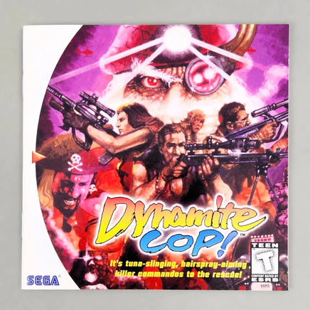 Dynamite Cop - Sega Dreamcast - Instruction manual front view, like new condition
