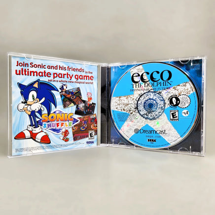 Ecco the Dolphin: Defender of the Future - Dreamcast - Interior layout showing disc placement, very good condition