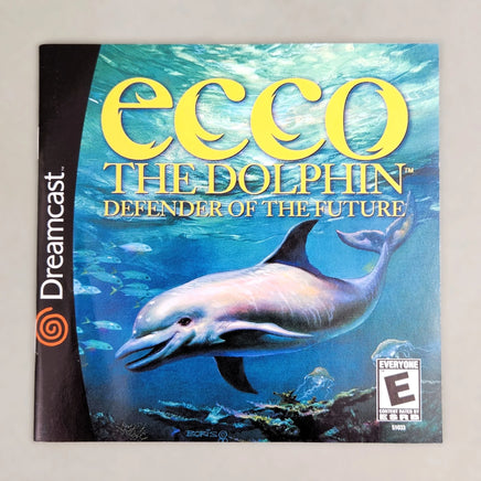 Ecco the Dolphin: Defender of the Future - Dreamcast - Instruction Manual front view, very good condition