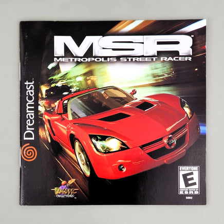 Metropolis Street Racer - Dreamcast - Instruction manual front view, like new condition
