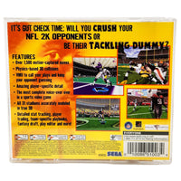 Sega Dreamcast NFL 2K game case back cover on white background