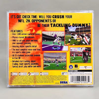 NFL 2K - Dreamcast - Jewel case rear insert close-up, good condition