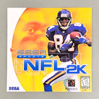 NFL 2K - Dreamcast - Instruction Manual frontview, like new condition